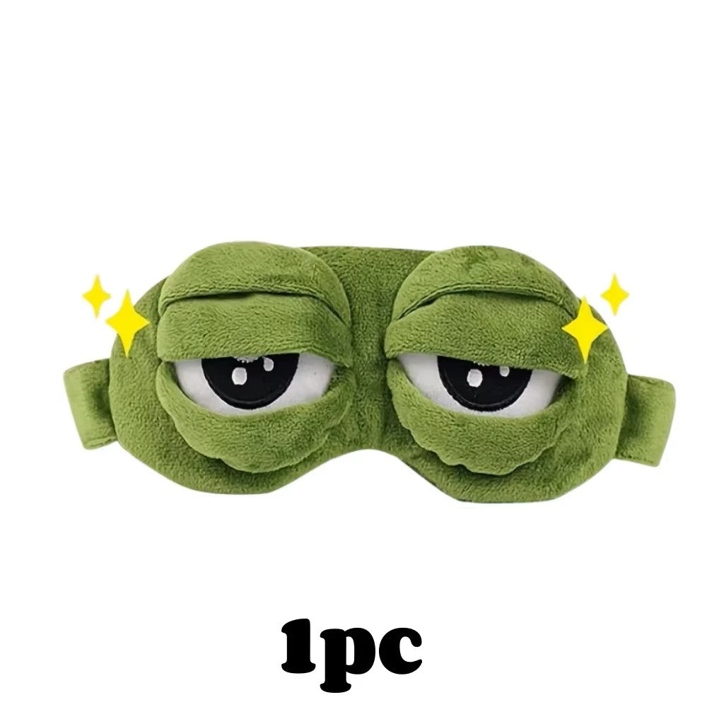 3D Frog Sleep Mask – Soft Natural Sleeping Eyeshade