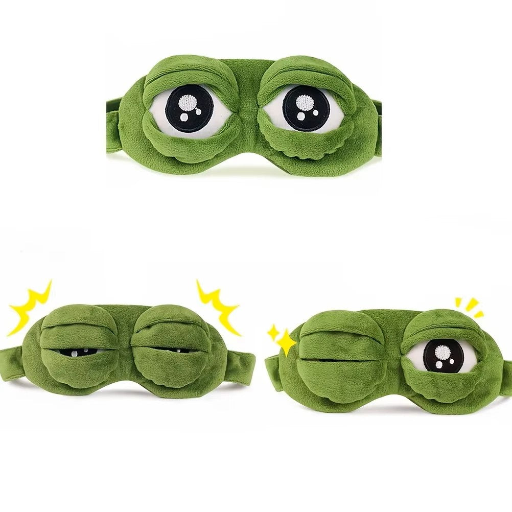 3D Frog Sleep Mask – Soft Natural Sleeping Eyeshade