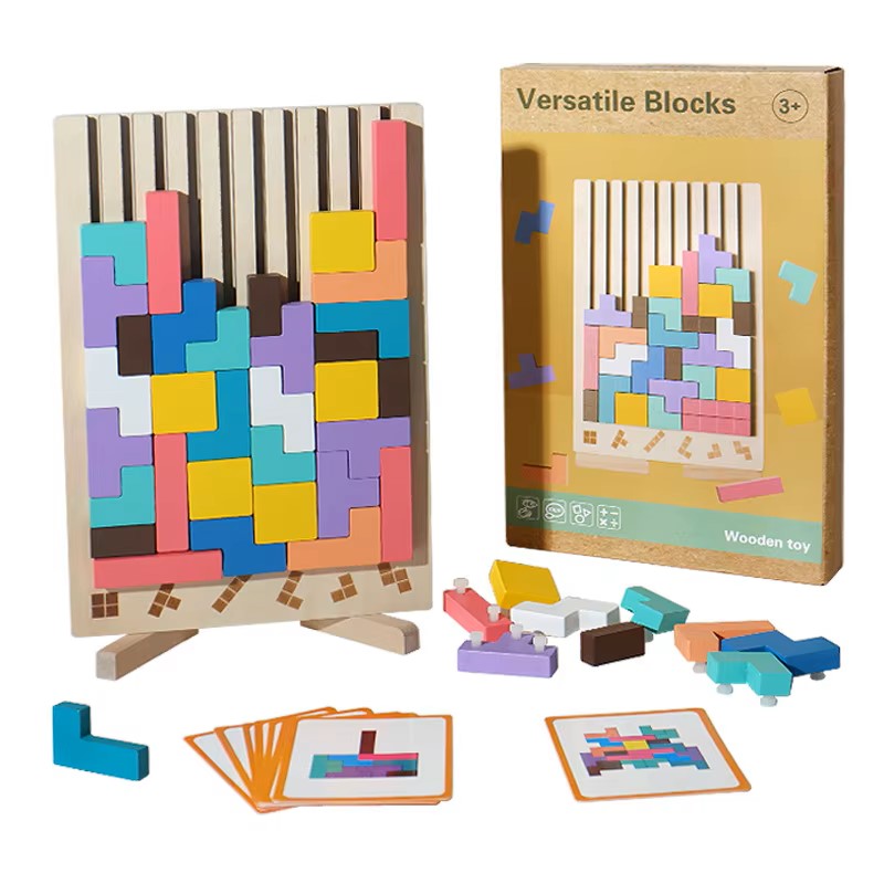 3D Wooden Puzzle Building Blocks
