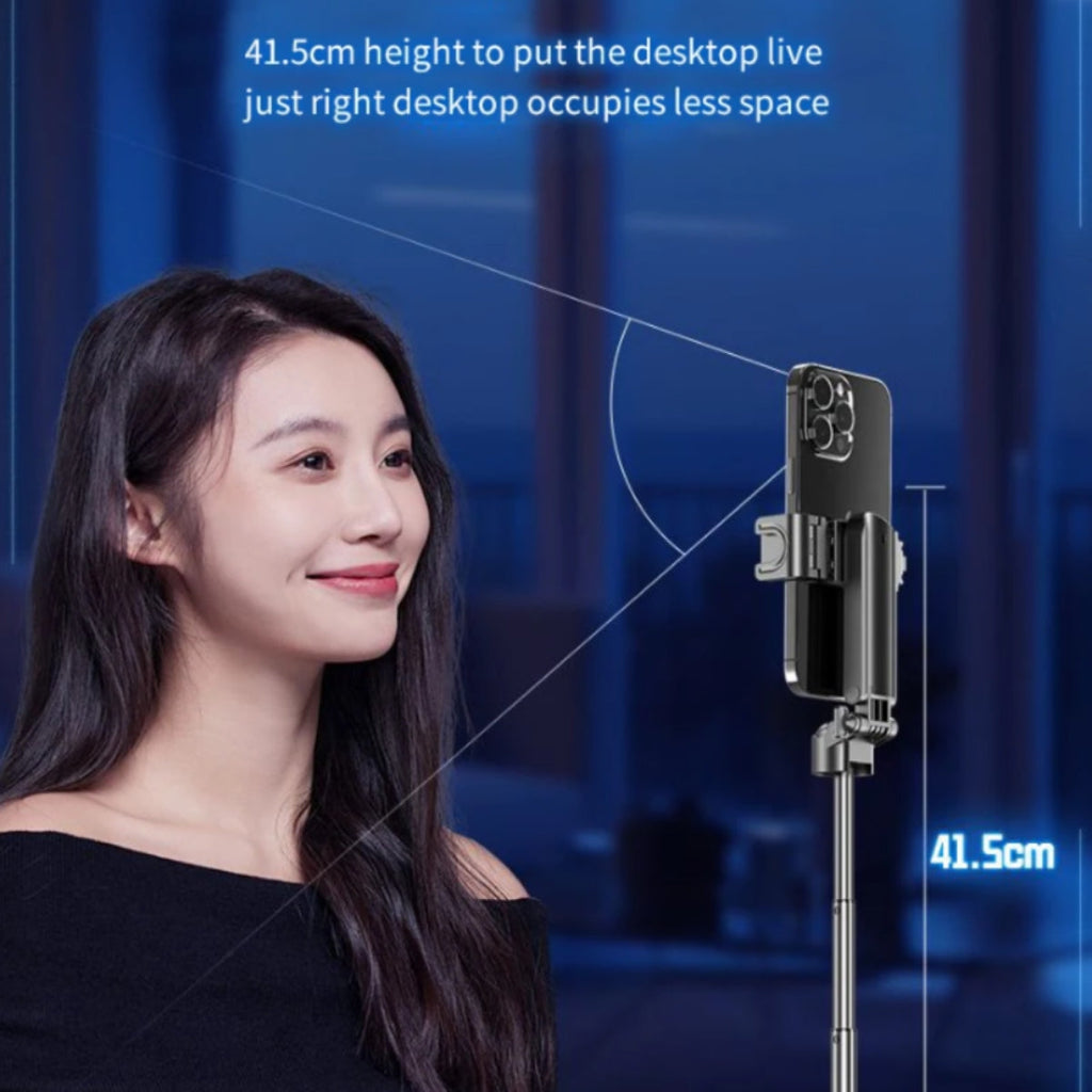 4-in-1 Extendable Selfie Stick Tripod with Detachable Remote